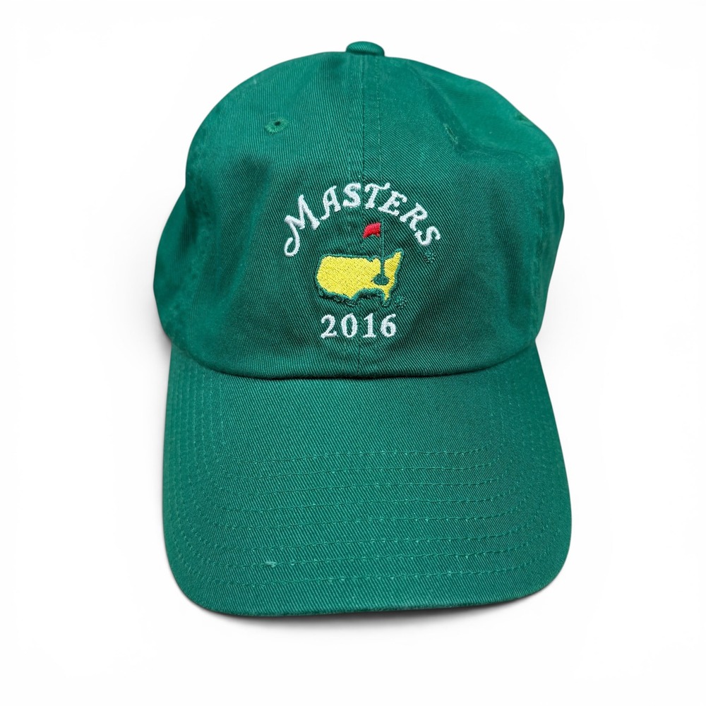 American Needle Masters 2016 Tournament Golf Hat Green Adjustable Cotton Cap